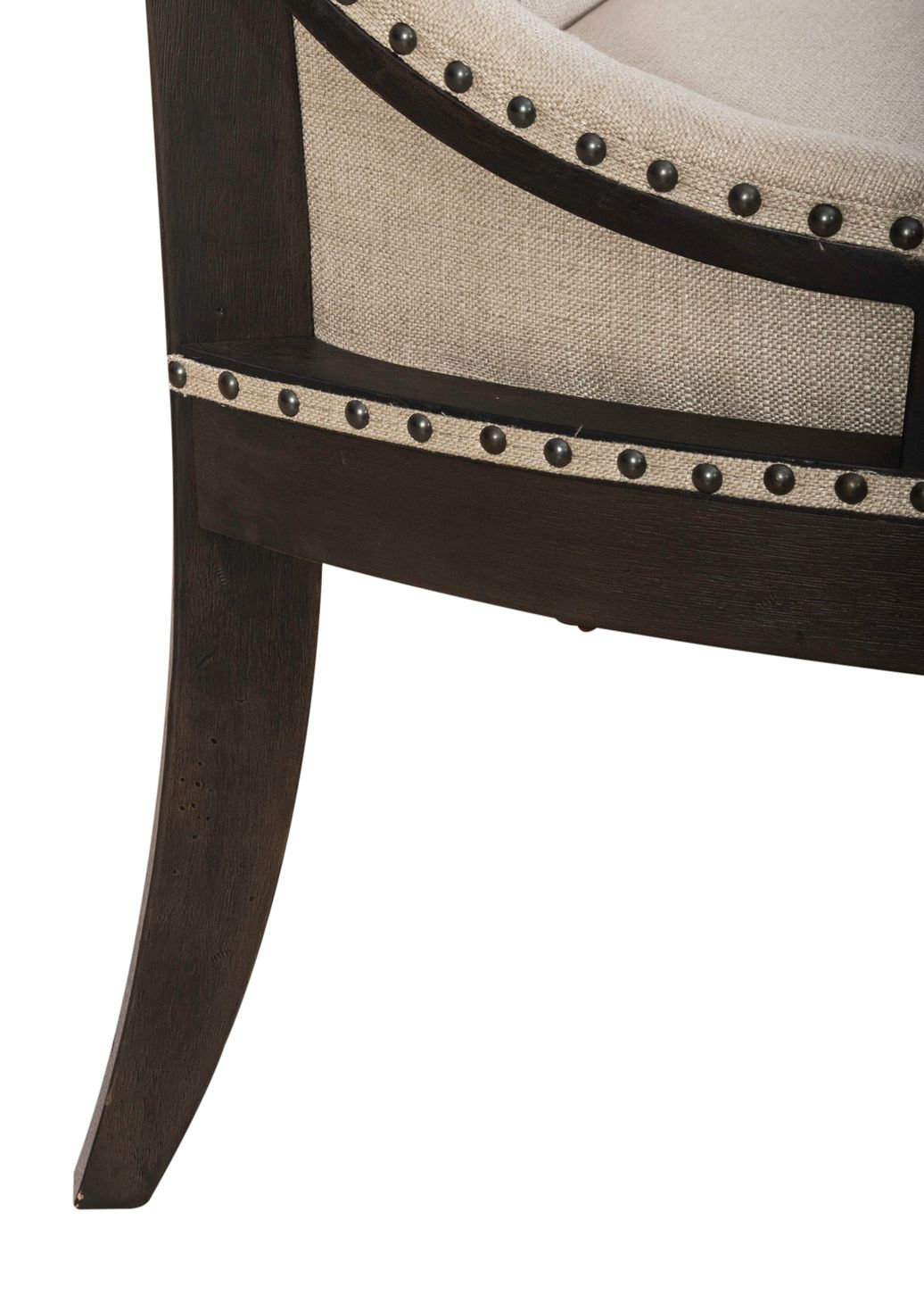 Americana Farmhouse Linen/Wood Shelter Dining Bench