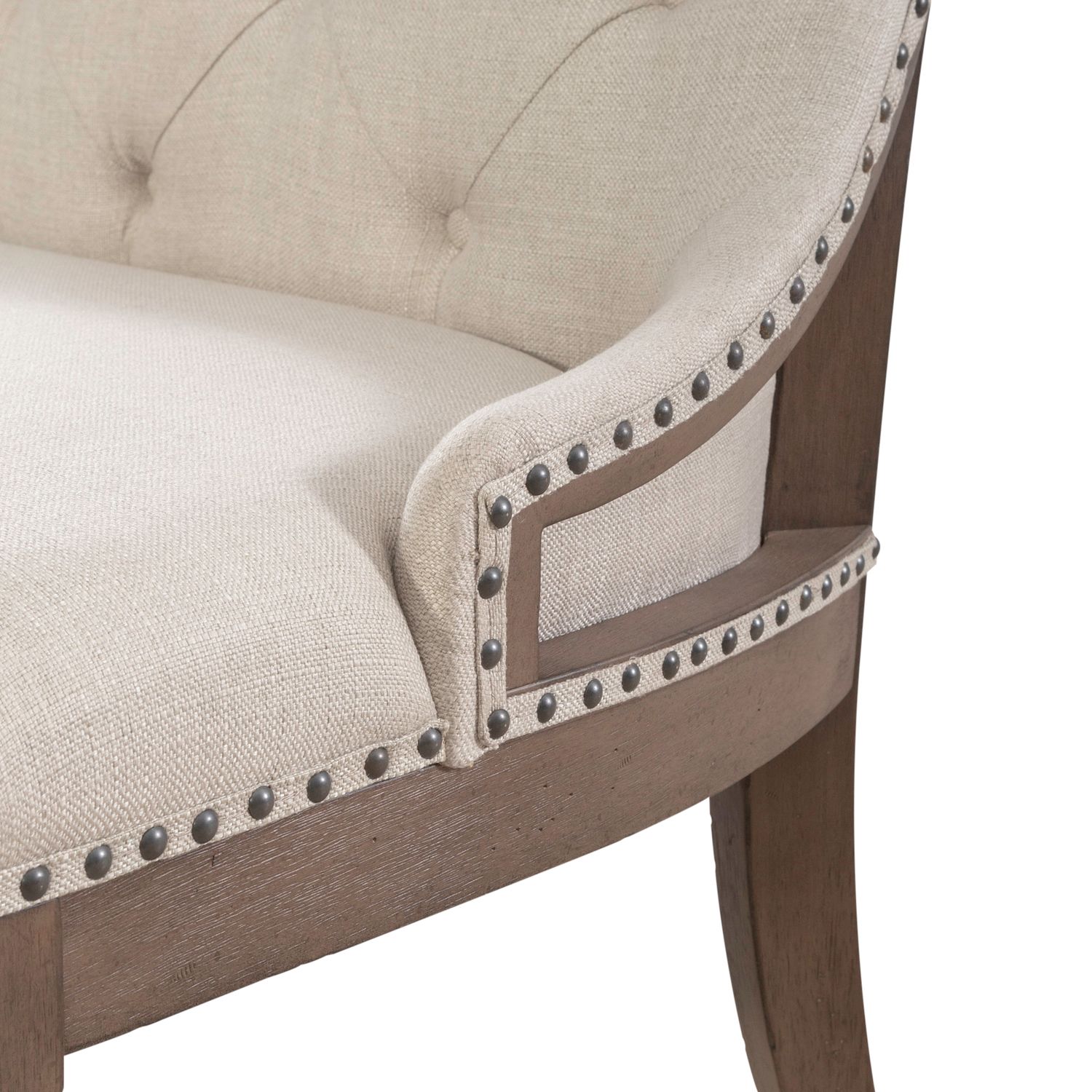 Americana Farmhouse Linen Shelter Dining Bench