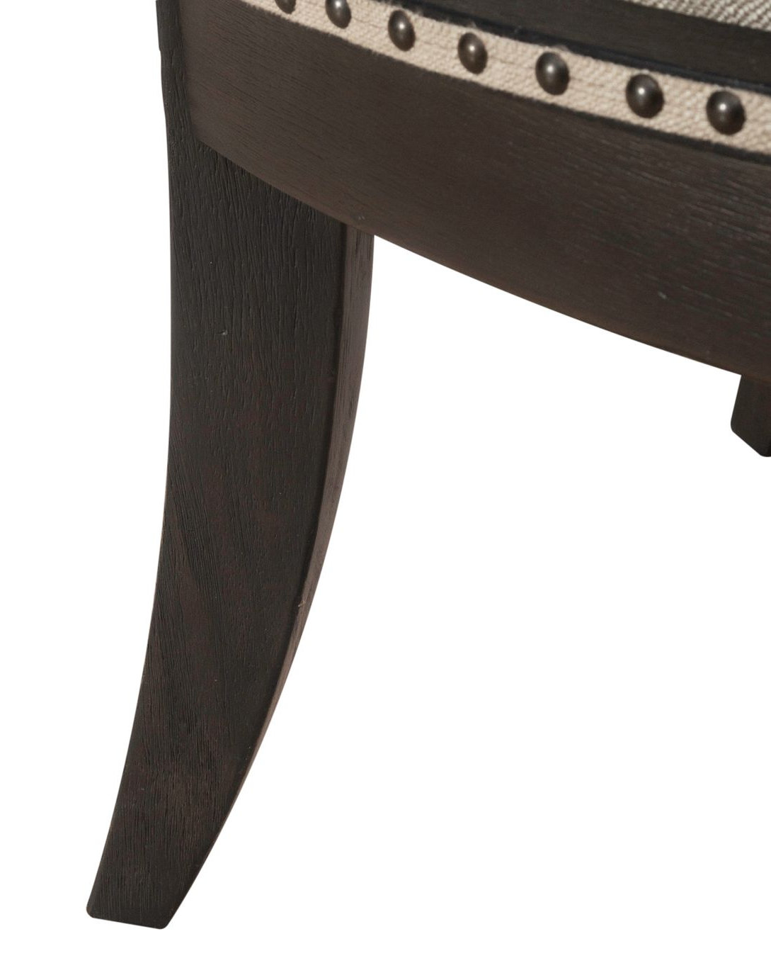 Americana Farmhouse Linen/Wood Shelter Side Chair