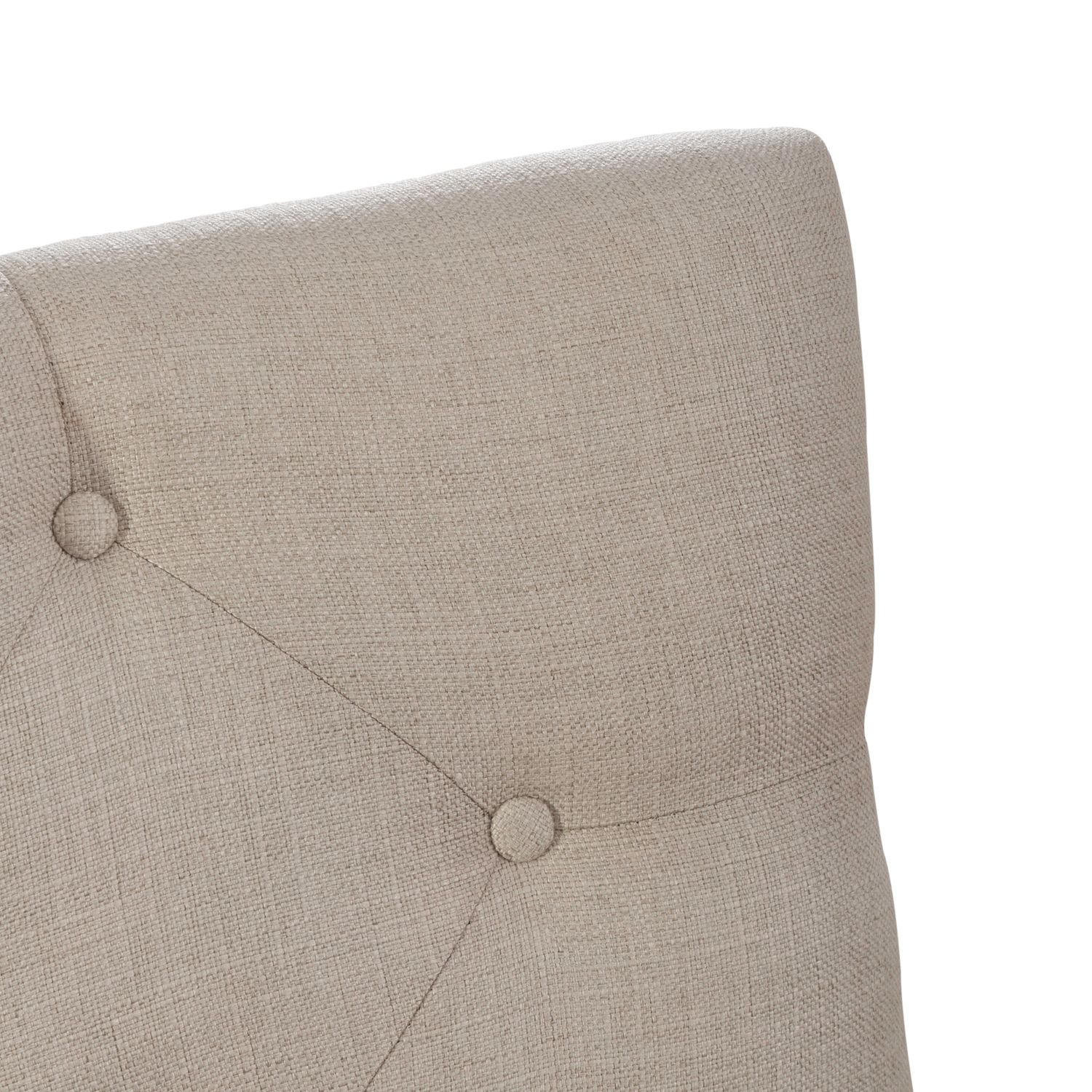Americana Farmhouse Linen/Wood Shelter Side Chair