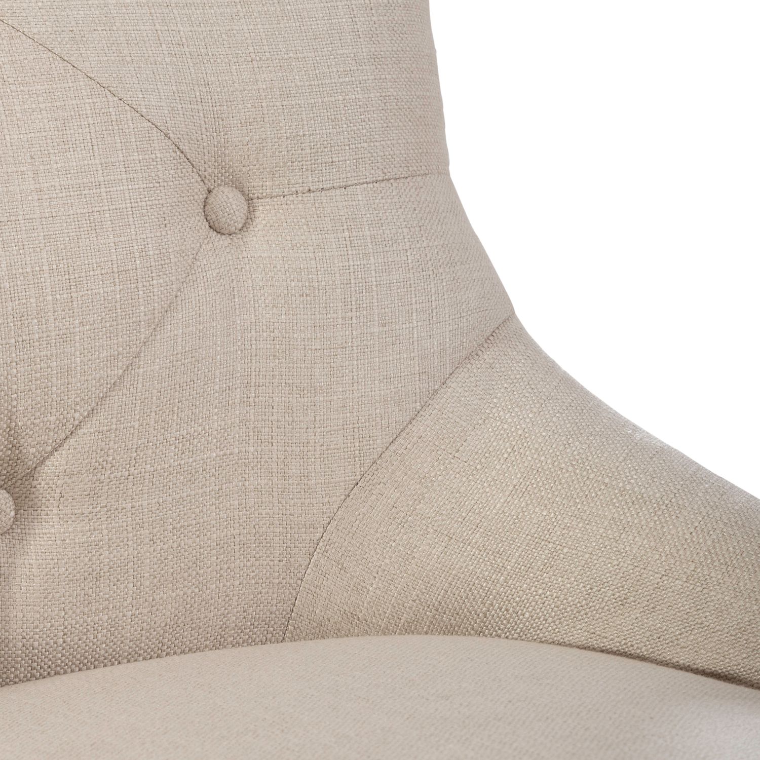 Americana Farmhouse Linen/Wood Shelter Side Chair