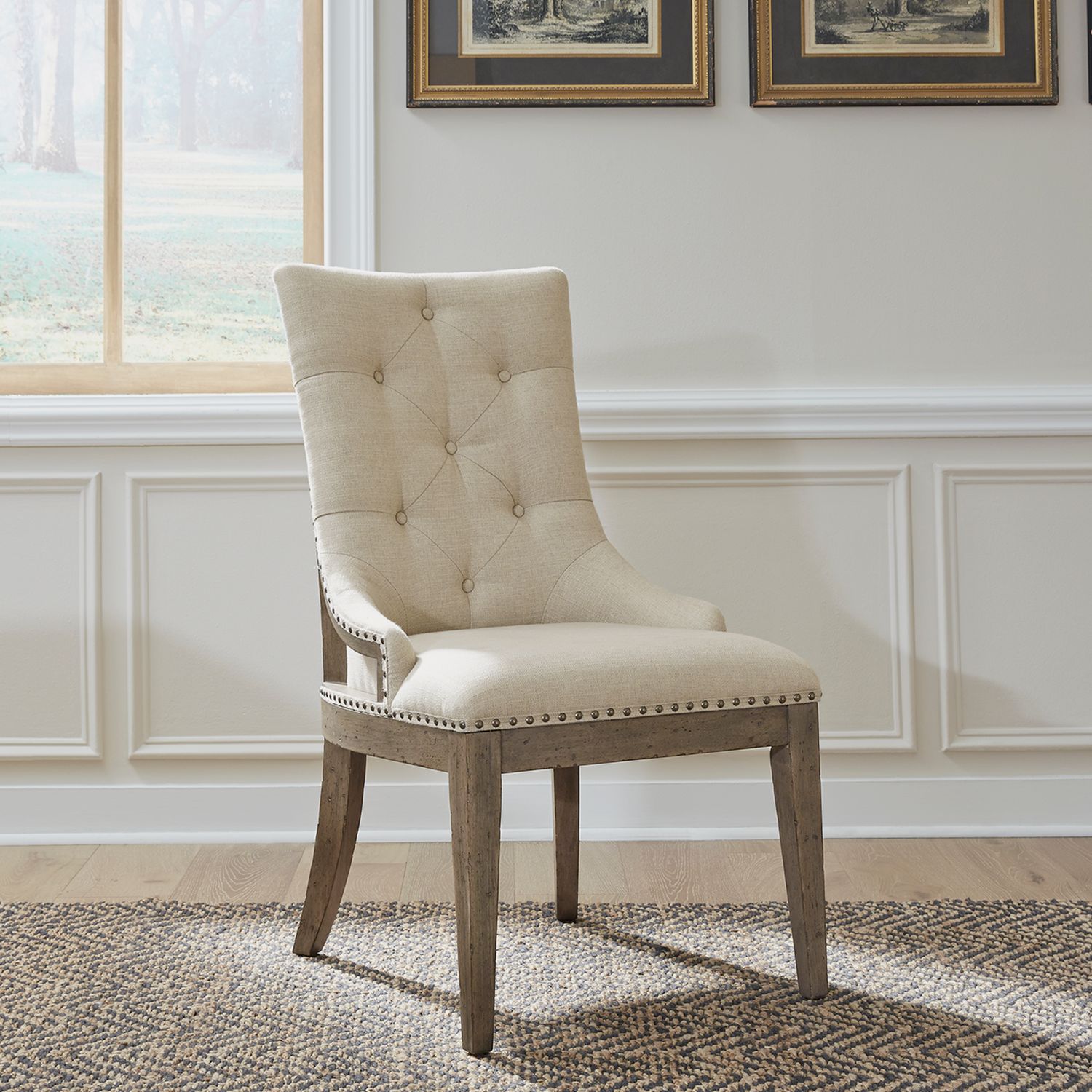 Americana Farmhouse Wood Extendable Dining Set | Dusty Taupe