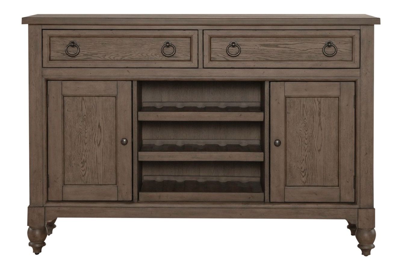 Americana Farmhouse 2-Door 2-Drawer Buffet with Wine Storage