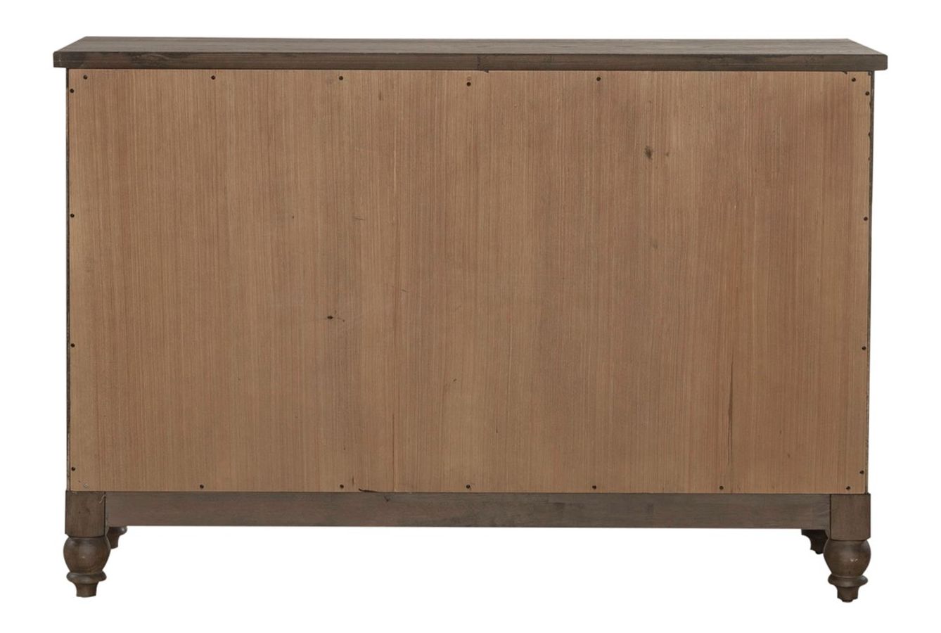 Americana Farmhouse 2-Door 2-Drawer Buffet with Wine Storage