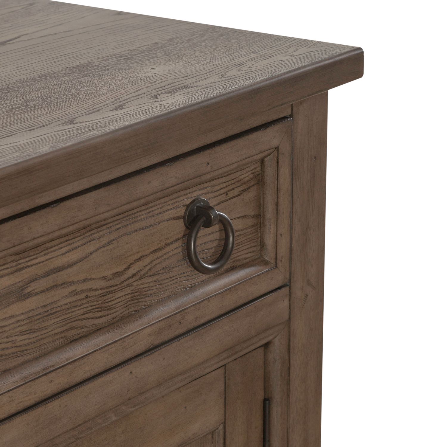 Americana Farmhouse 2-Door 2-Drawer Buffet with Wine Storage