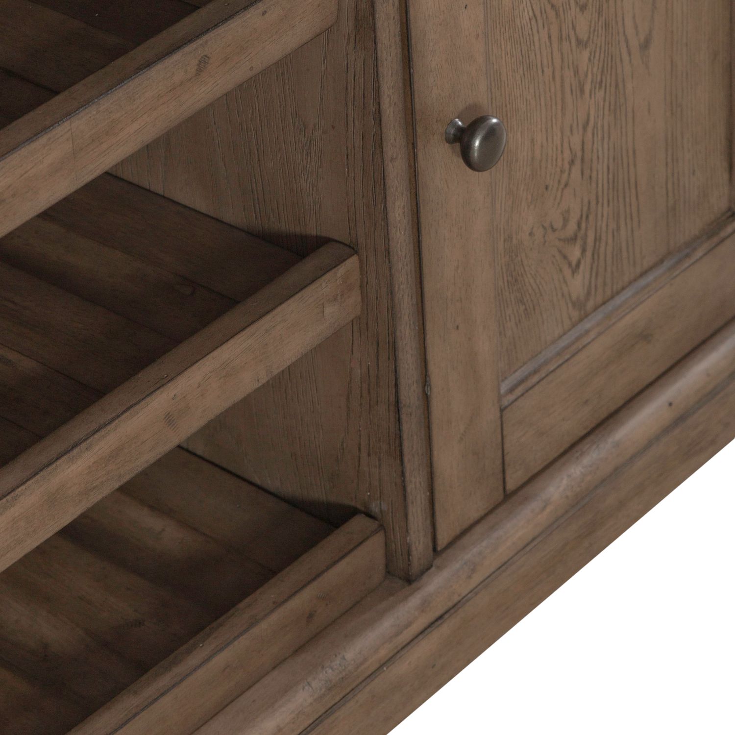Americana Farmhouse 2-Door 2-Drawer Buffet with Wine Storage