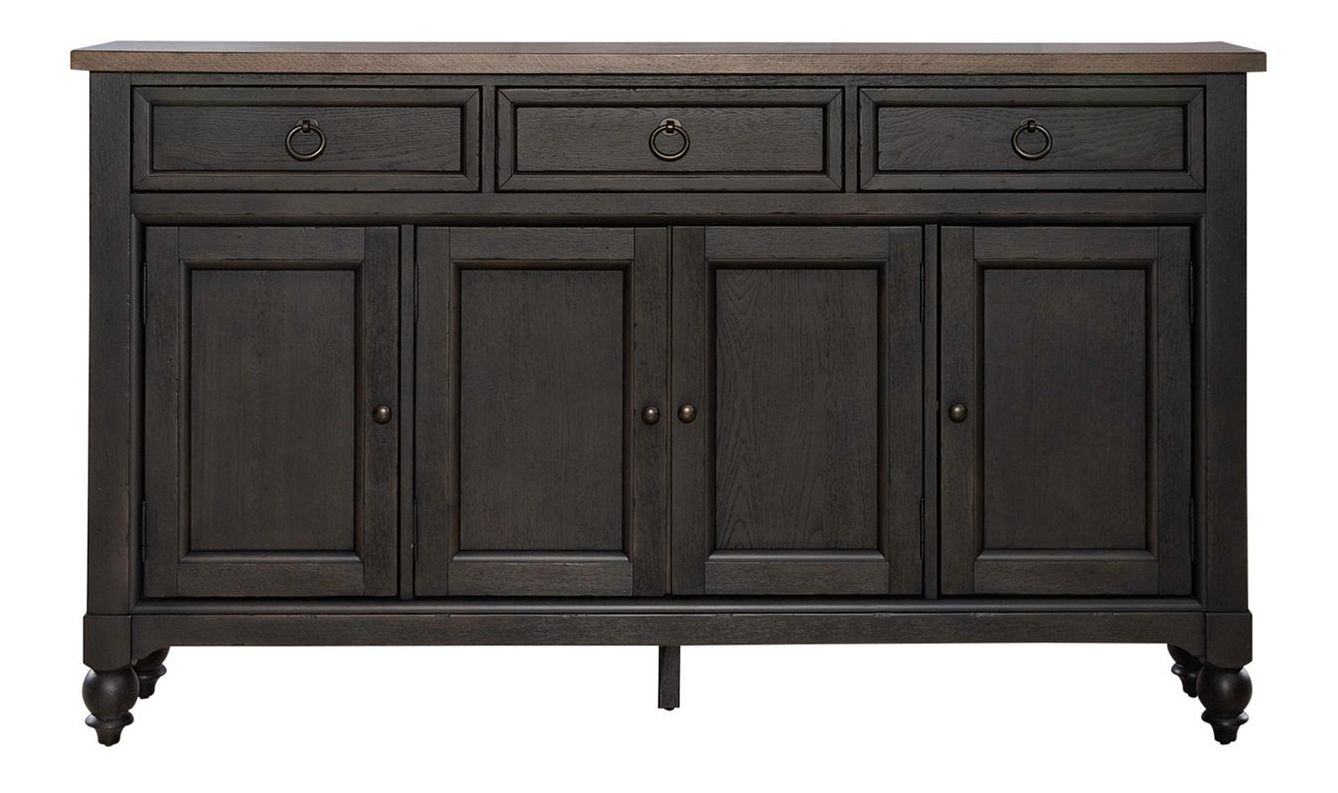 Americana Farmhouse Wood 4-Door 3-Drawer Hall Buffet