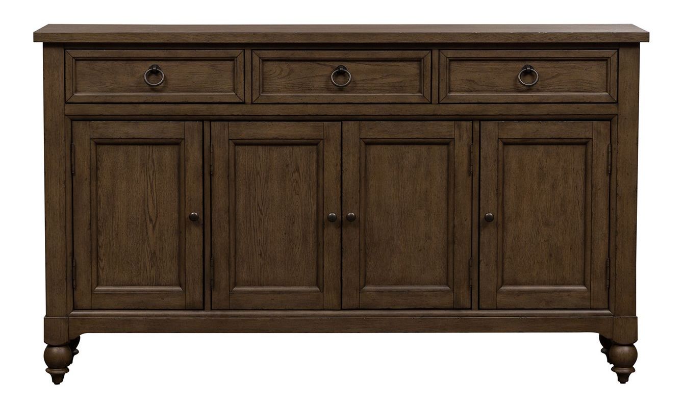 Americana Farmhouse Wood 4-Door Hall Buffet | Liberty Furniture