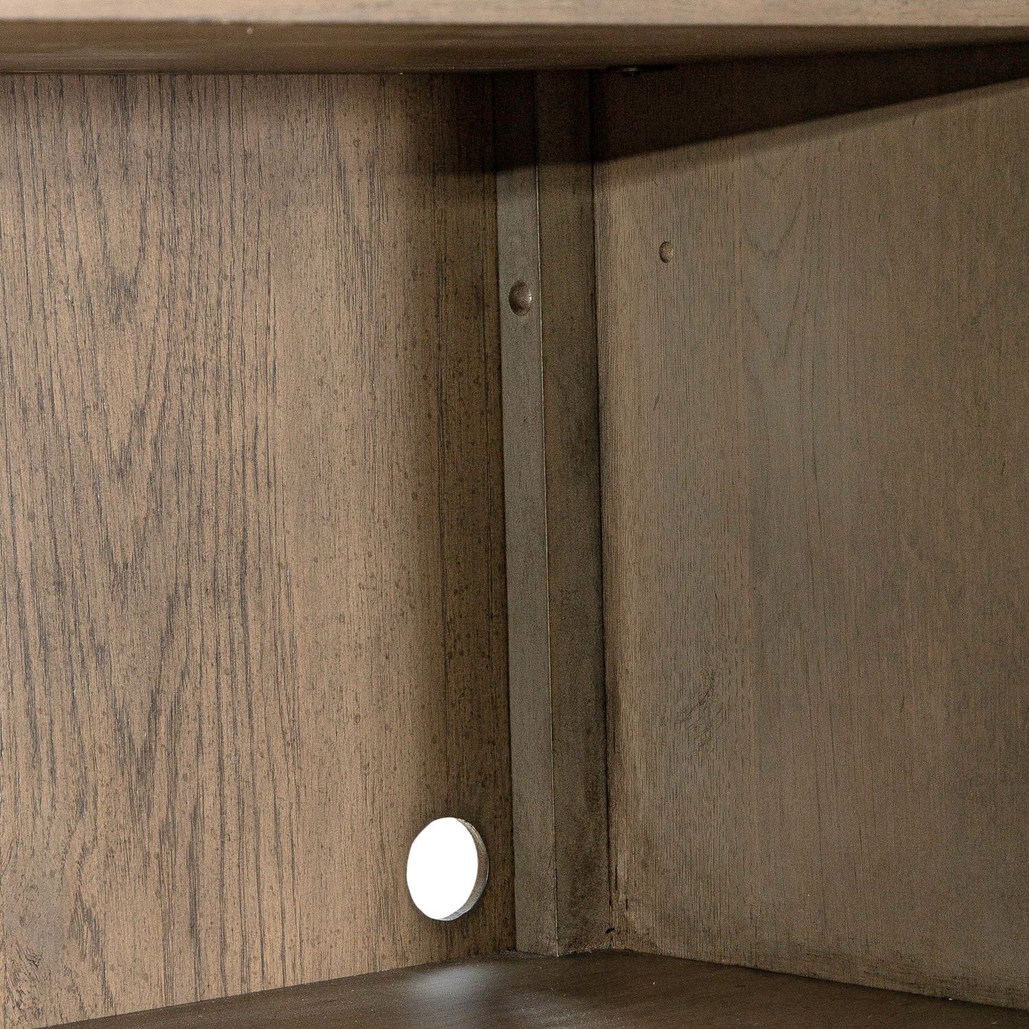 Americana Farmhouse Wood 5-Drawer Credenza & Hutch