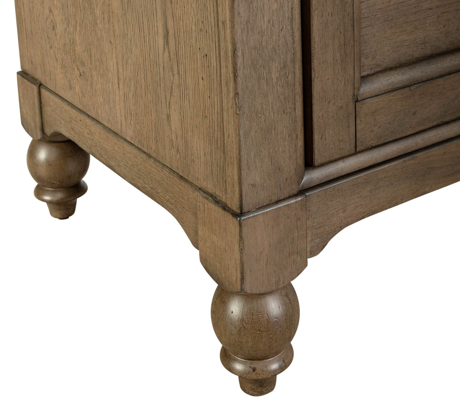 Americana Farmhouse Wood 5-Drawer Credenza & Hutch
