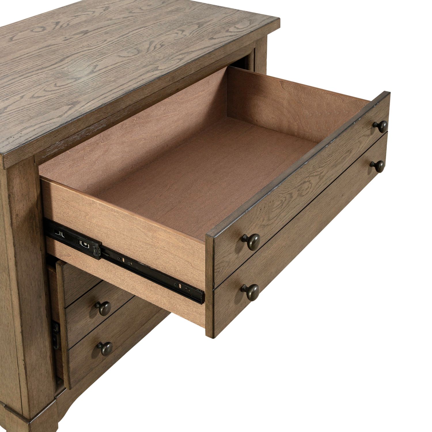 Americana Farmhouse Wood 2-Drawer Lateral File Cabinet