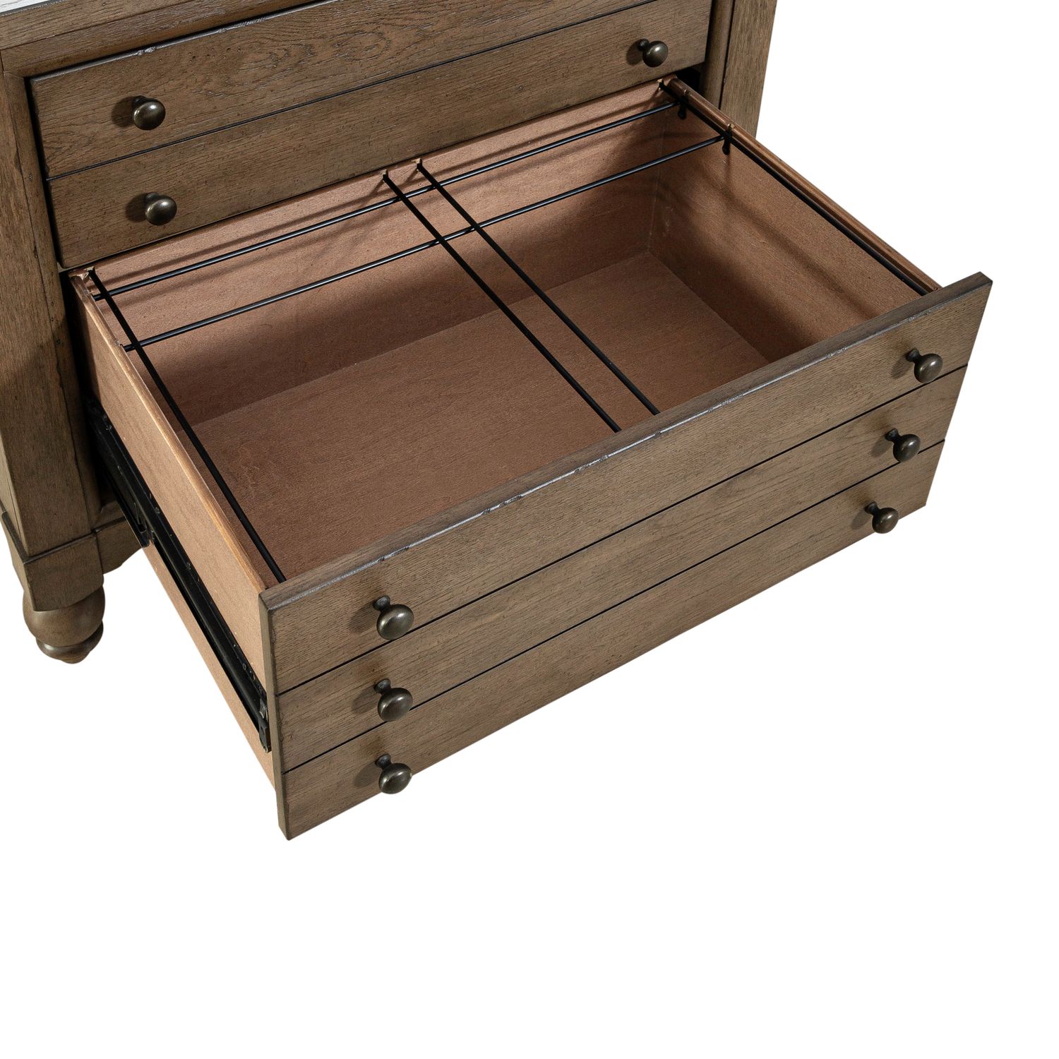 Americana Farmhouse Wood 2-Drawer Lateral File Cabinet