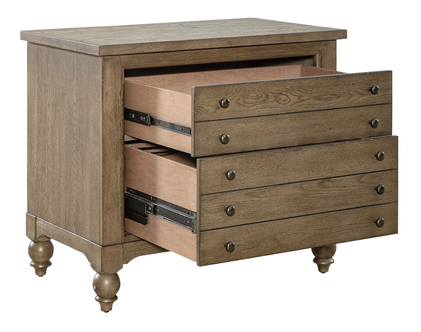 Americana Farmhouse Wood 2-Drawer Lateral File Cabinet