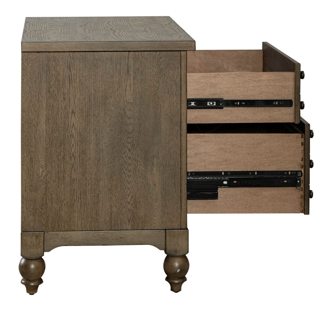 Americana Farmhouse Wood 2-Drawer Lateral File Cabinet