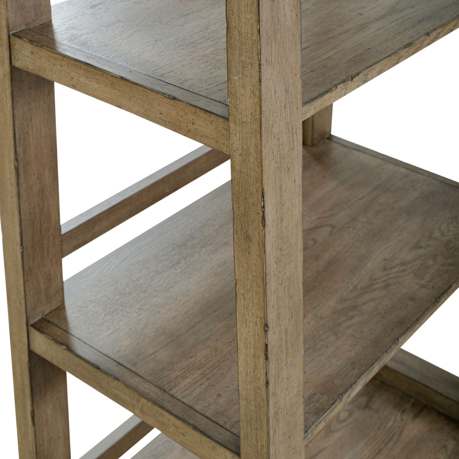 Americana Farmhouse Wood Leaning Pier Bookcase