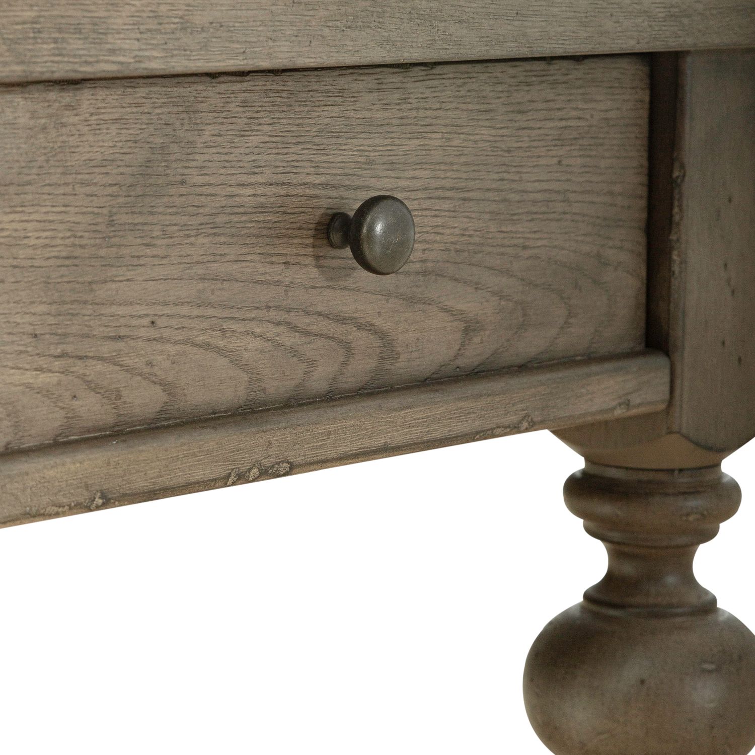 Americana Farmhouse Square Wood 1-Drawer End Table