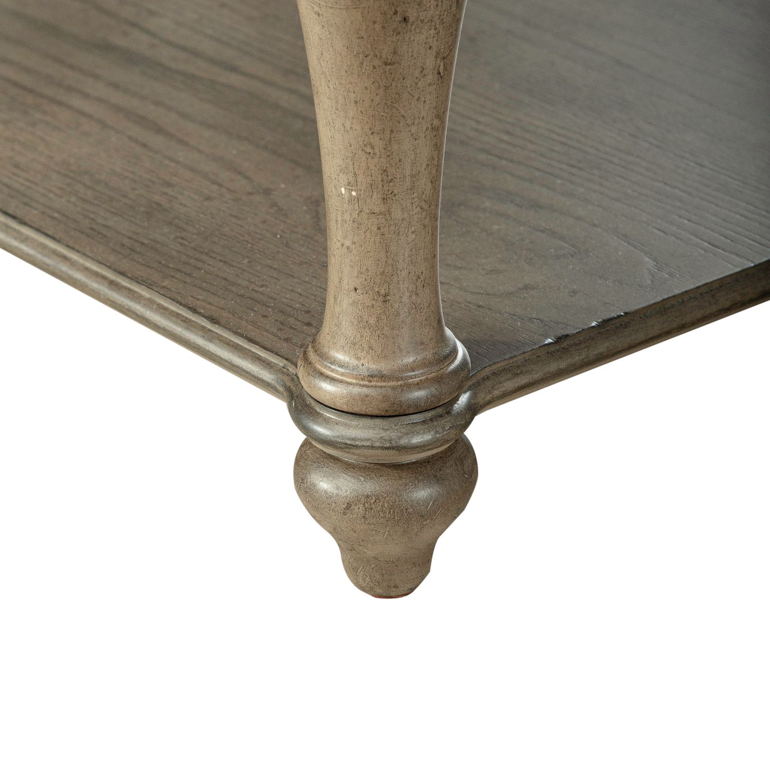 Americana Farmhouse Wood Cocktail Table Set with Shelf