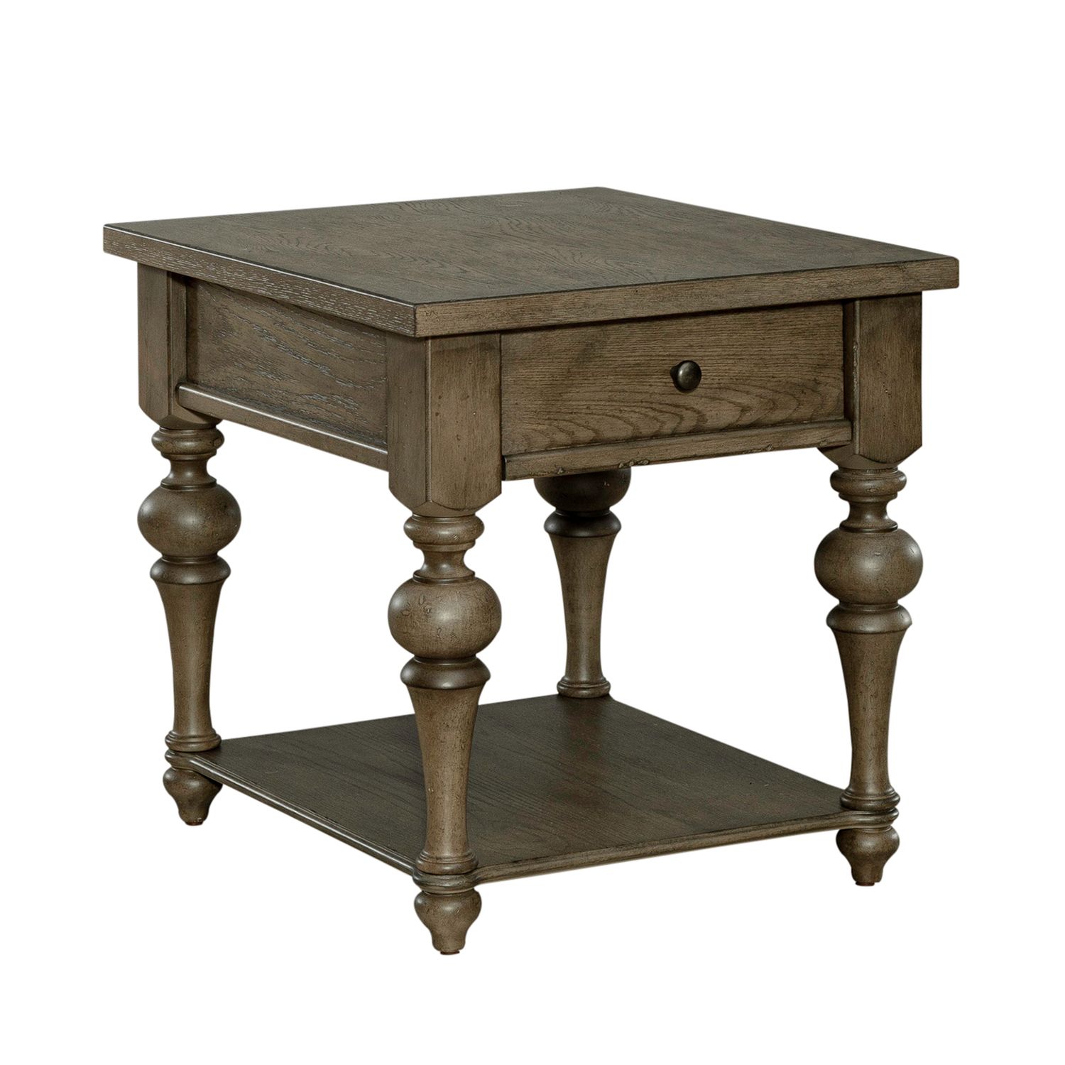 Americana Farmhouse Wood Cocktail Table Set with Shelf