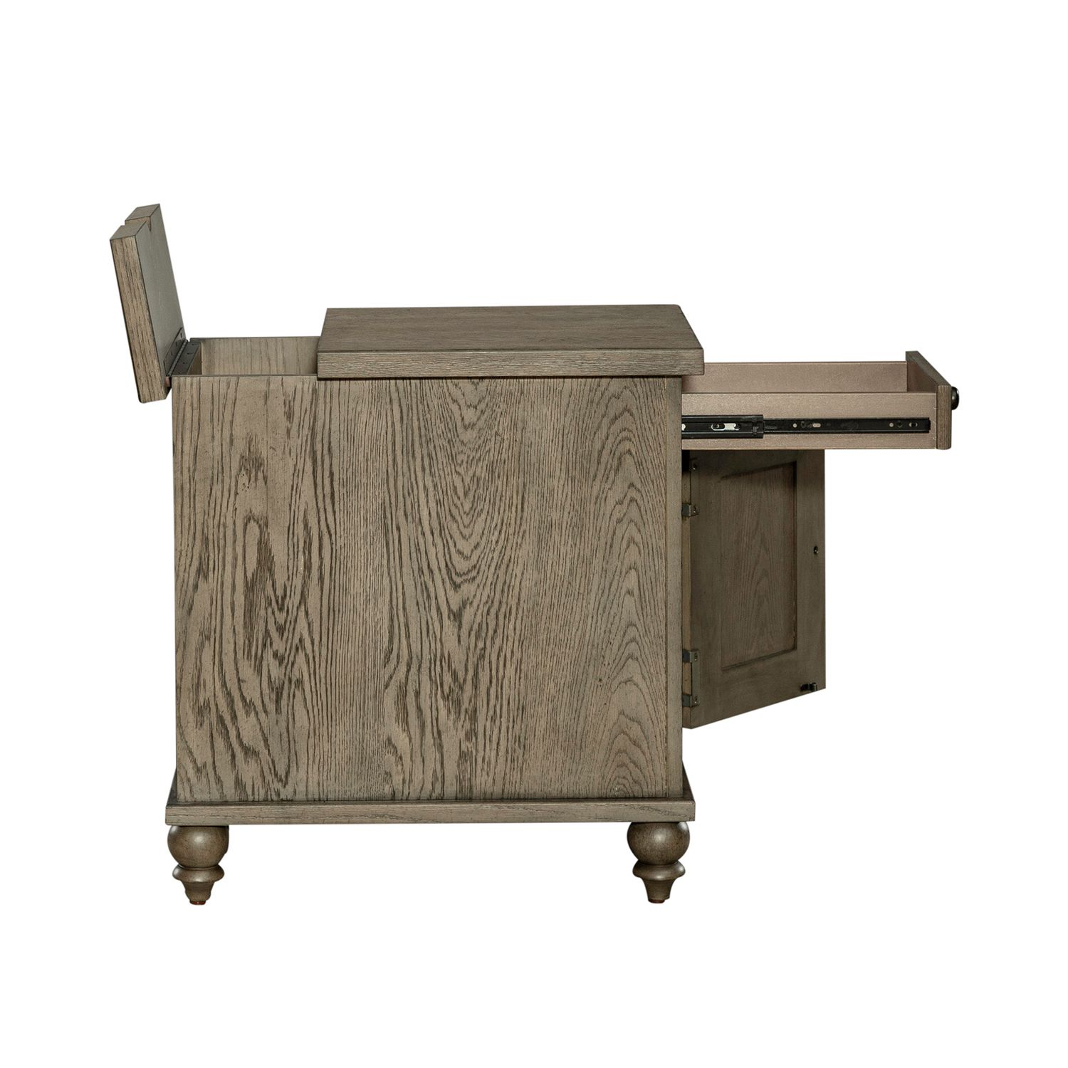 Americana Farmhouse Wood Cocktail Table Set with Shelf