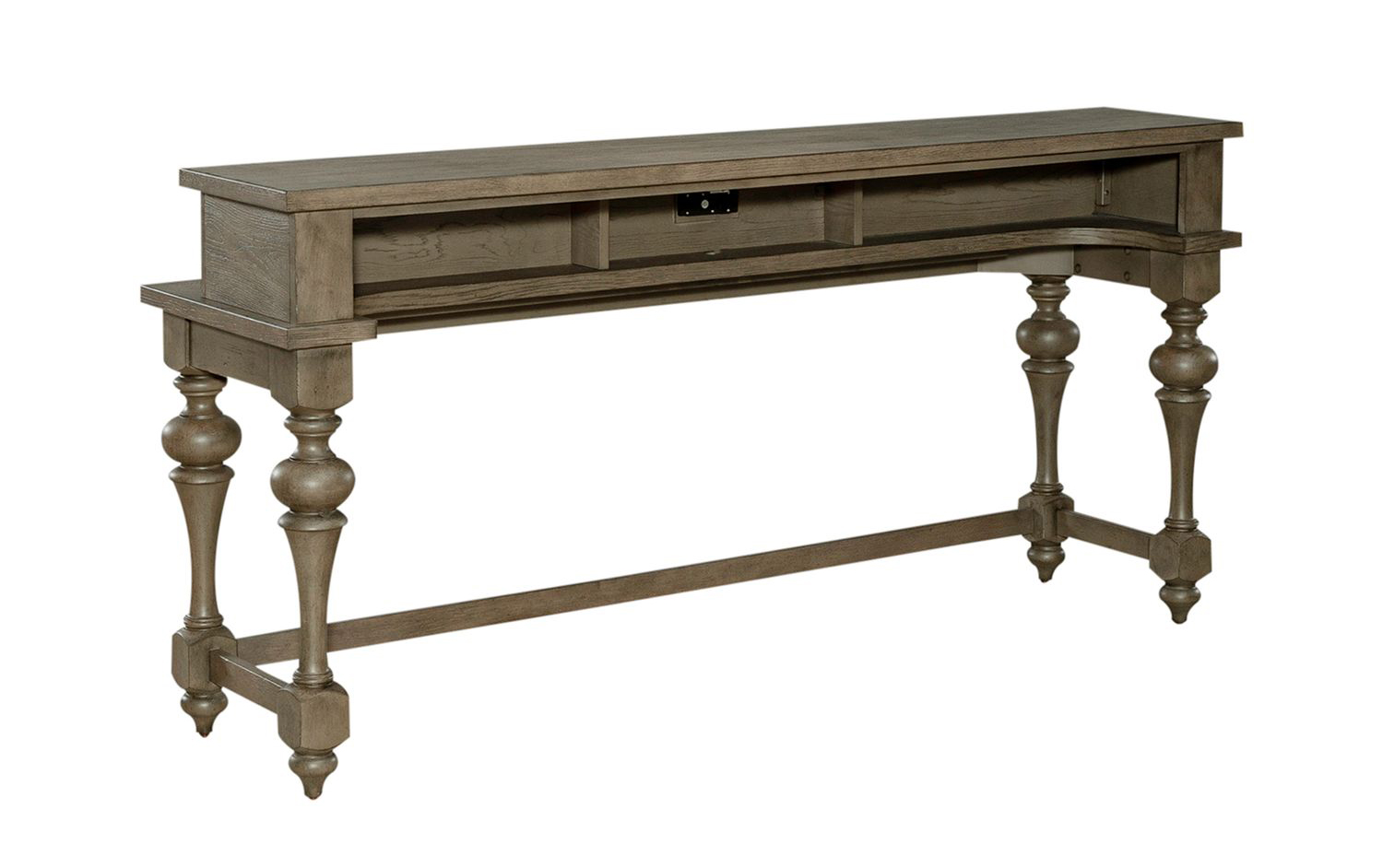 Americana Farmhouse Wood Cocktail Table Set with Shelf