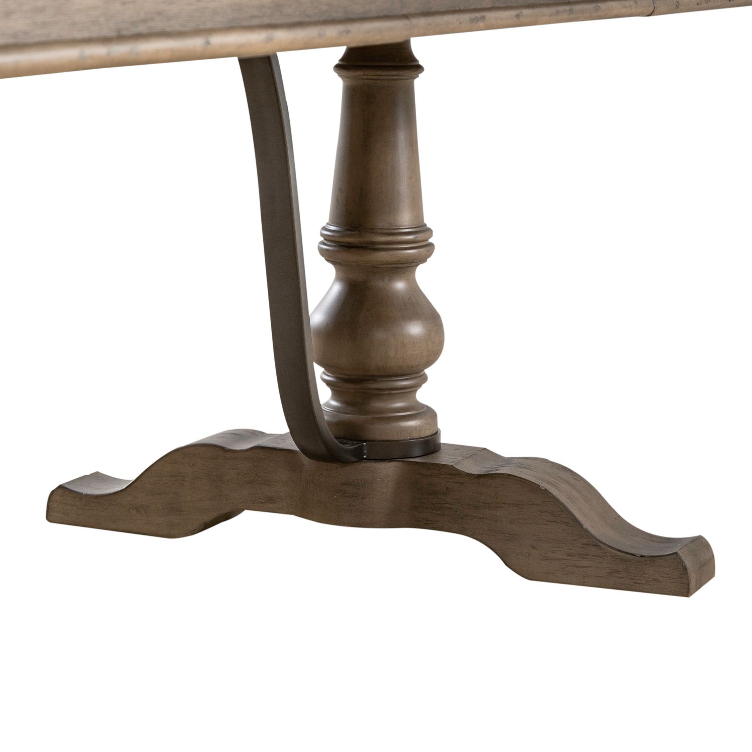 Americana Farmhouse Wood Extendable Trestle Dining Set | SohoMod