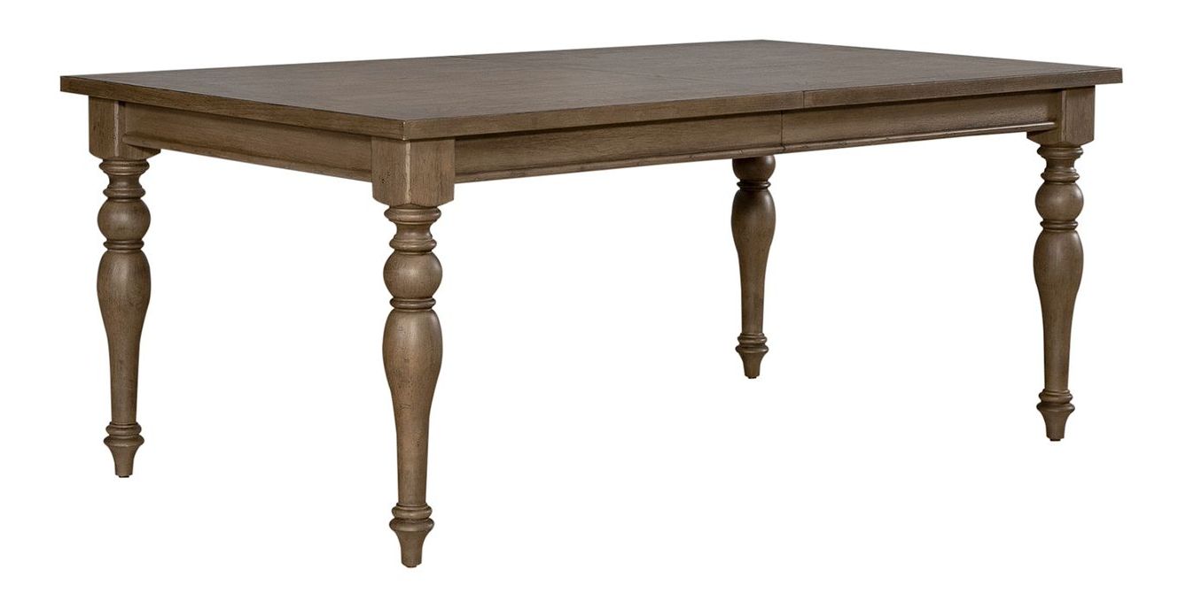 Americana Farmhouse Rectangular Wood Extendable Dining Table
