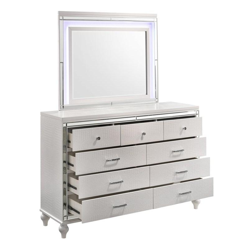 SM Valentino Tufted LED Panel Bedroom Set