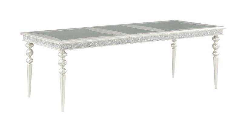 Maverick Glass/Wood Extendable Dining Room Set