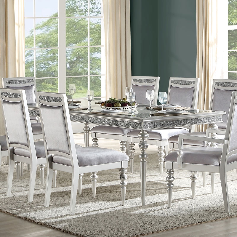 Maverick Glass/Wood Extendable Dining Room Set