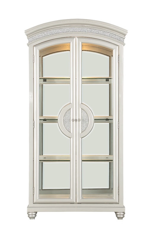 Maverick Glass/Wood Curio w/Light