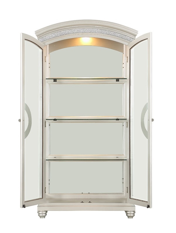 Maverick Glass/Wood Curio w/Light
