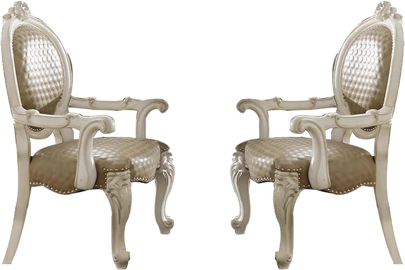 Versailles PU Dining Arm Chair w/Oval Back