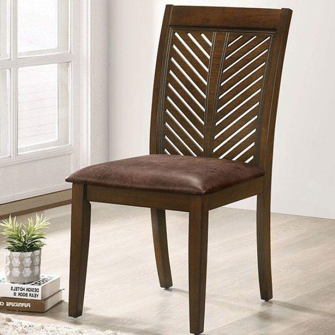 Garnett Vinyl/Wood Dining Side Chair, Set of 2