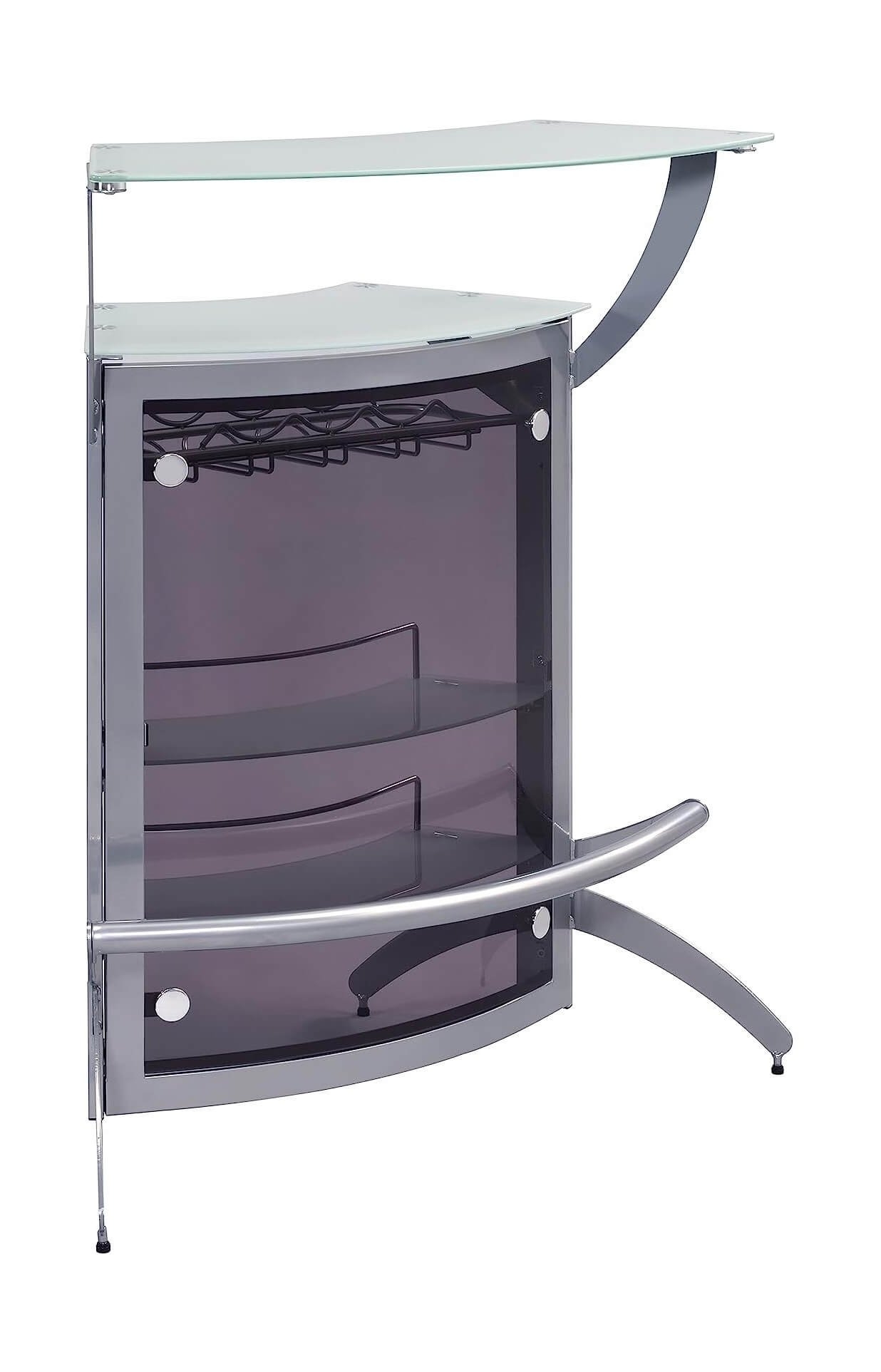 Dallas 2-Shelf Curved Bar Unit