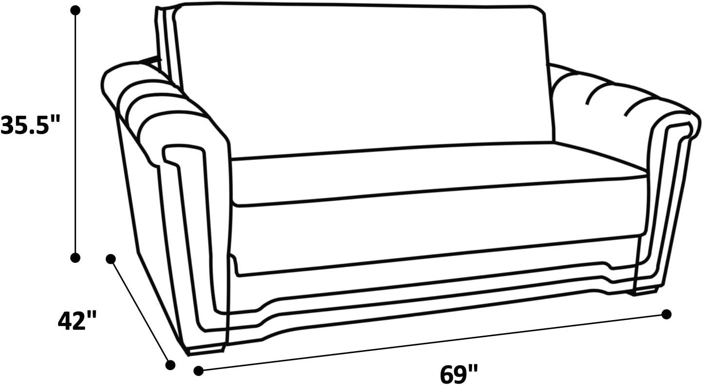Victoria Fabric Pull Out Storage Sleeper Loveseat