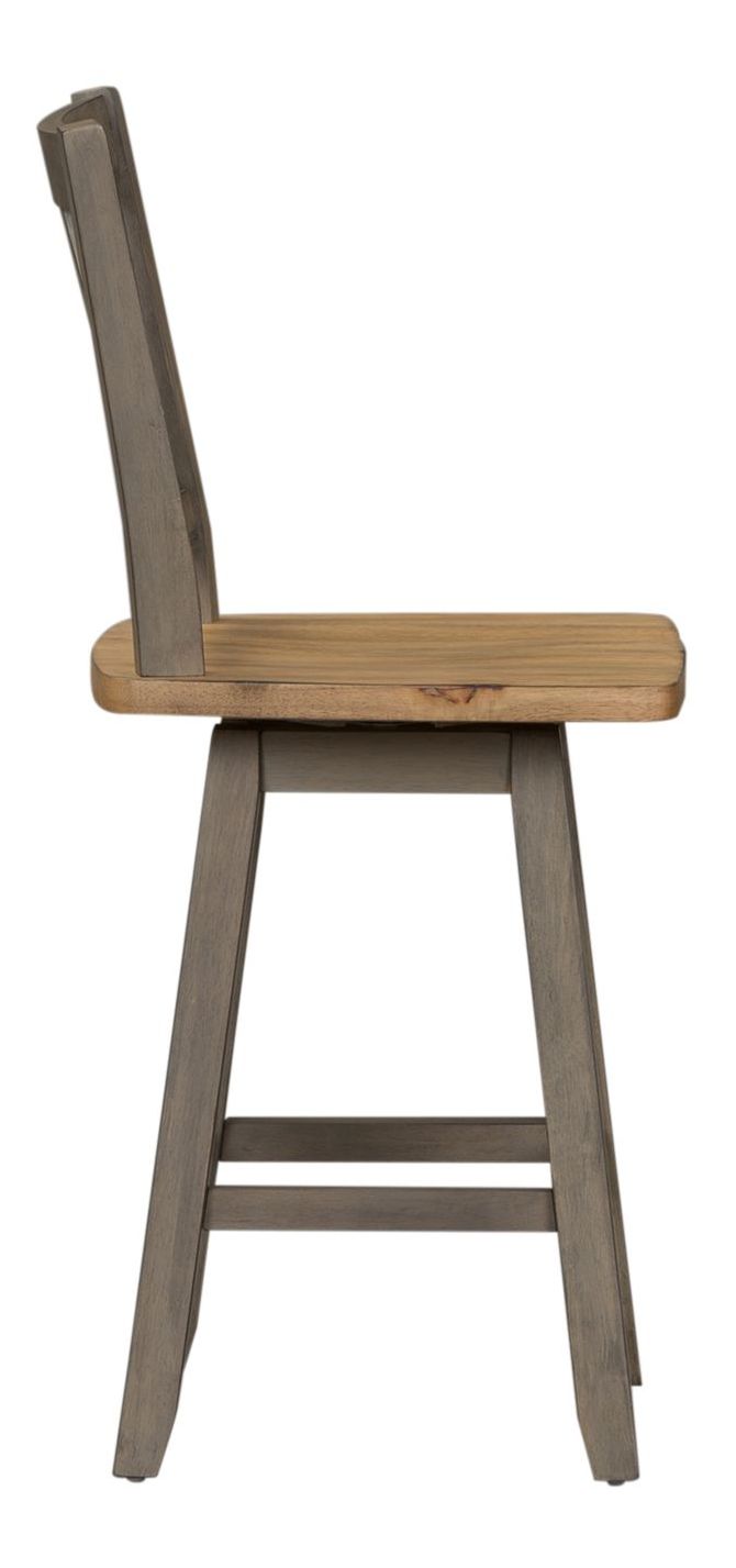 Lindsey Farm Wood Swivel Counter Height Chair