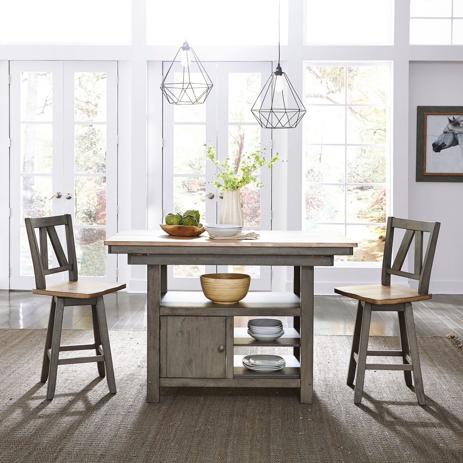 Lindsey Farm Extendable Kitchen Island | Farmhouse Storage