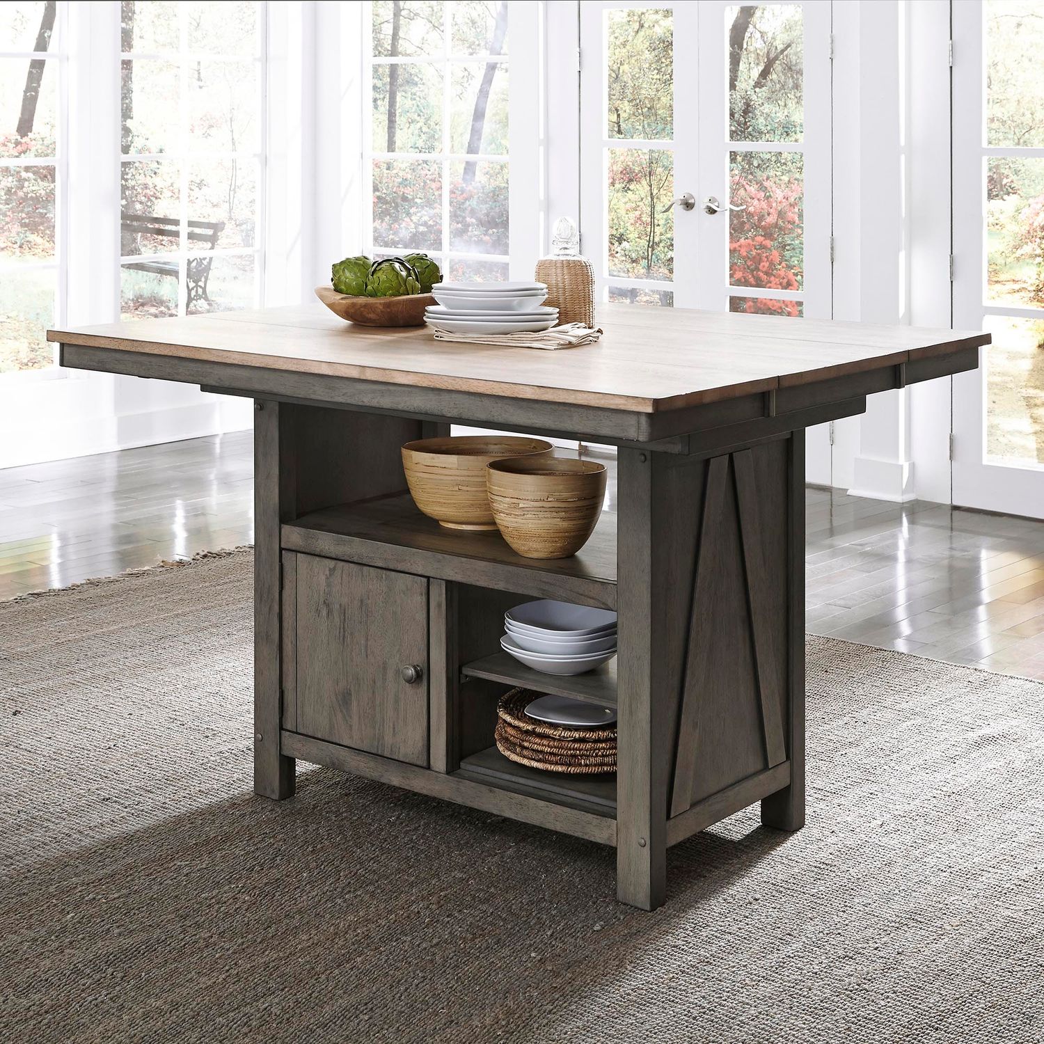 Lindsey Farm Extendable Kitchen Island | Farmhouse Storage