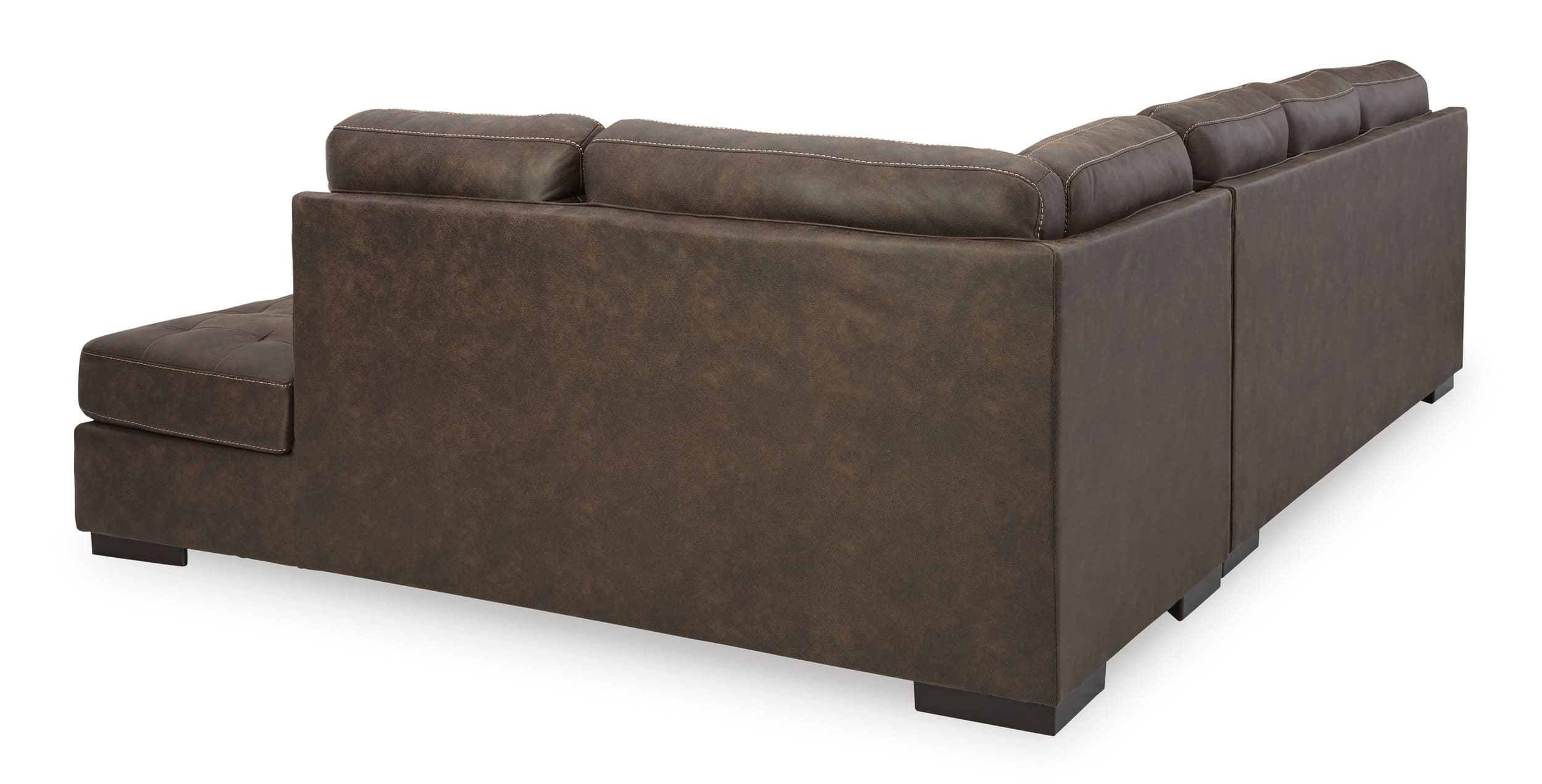Maderla 2-Piece Faux Leather L-Shaped Sectional Sofa Back