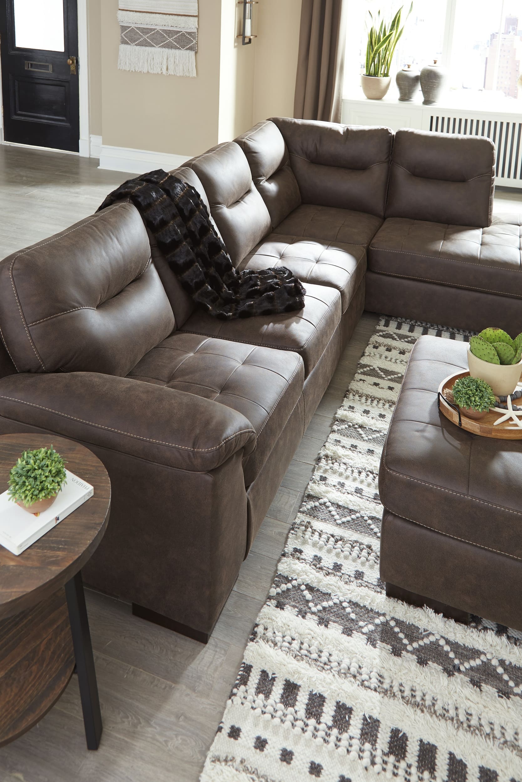 Maderla Sectional Sofa with Chaise And Ottoman