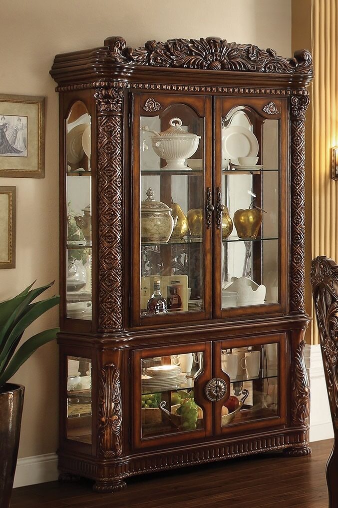 Vendome PU/Wood 120"L Dining Set by ACME
