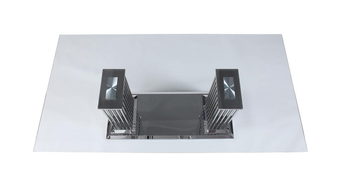 Cyrene Glass/Metal Rectangular Dining Set, Composition 2