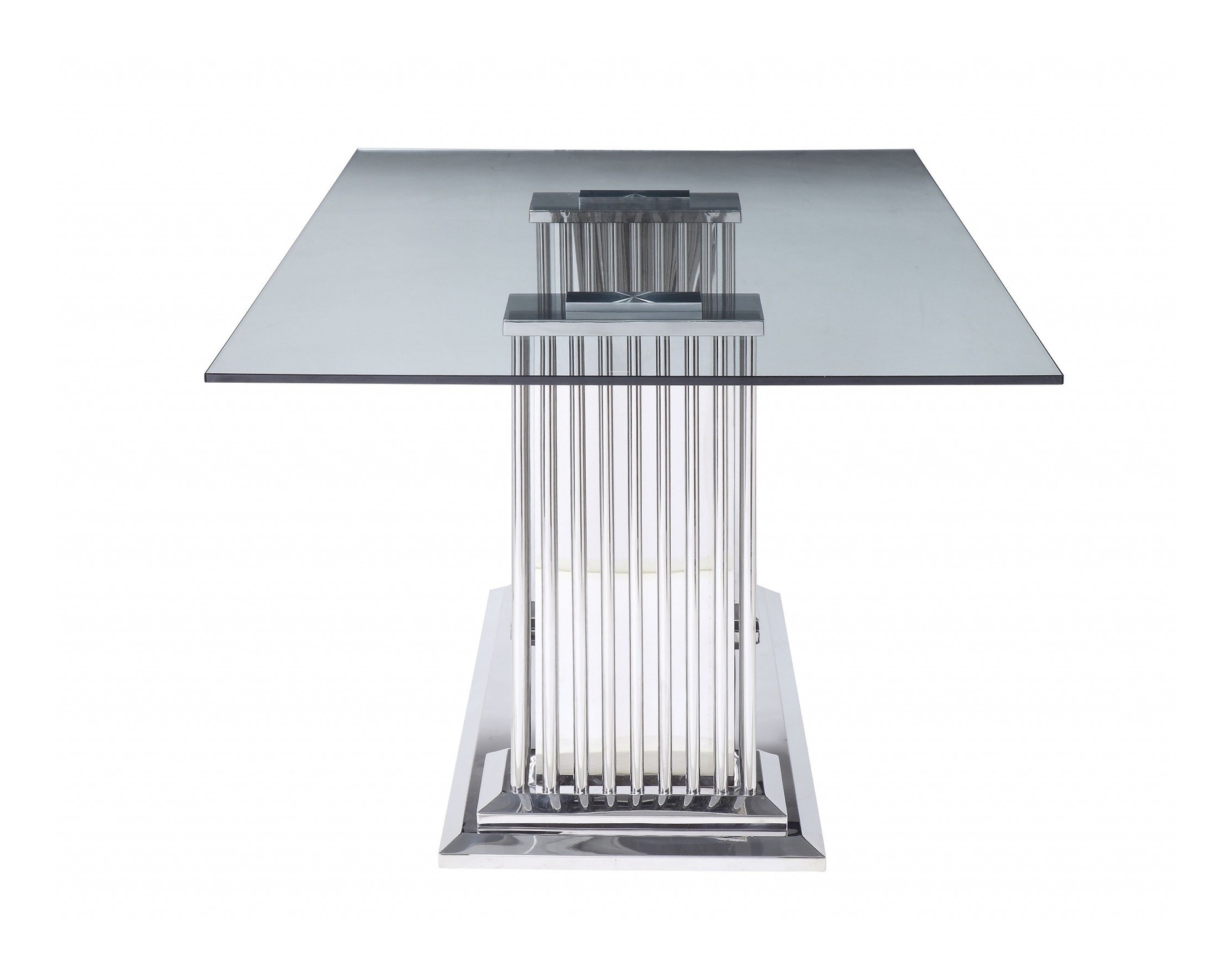 Cyrene Glass/Metal Rectangular Dining Set