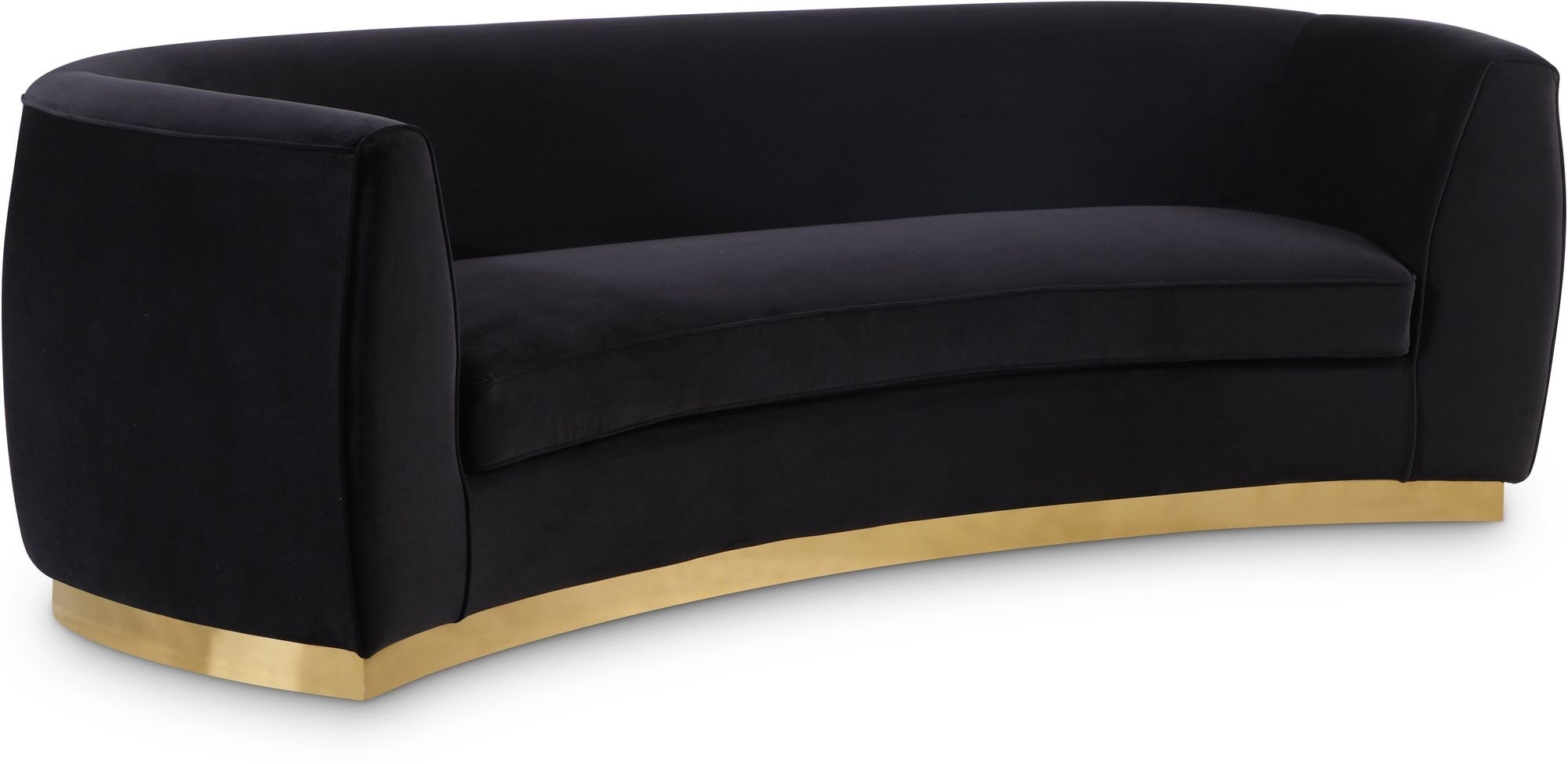 Julian Velvet Sofa with Stainless Steel Base