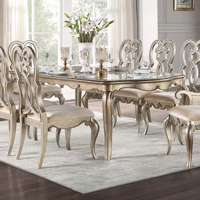 Esteban Wood/Mirror Extendable Dining Table