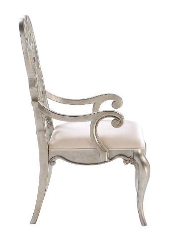 Esteban Velvet/Wood Dining Arm Chair