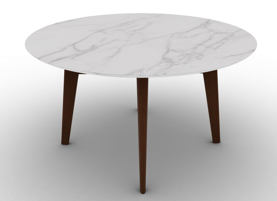 Abrey Wood/Ceramic Round Dining Table