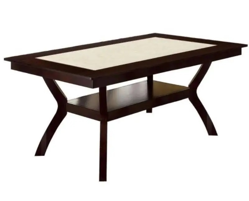 Brent Wood/Faux Marble Dining Set