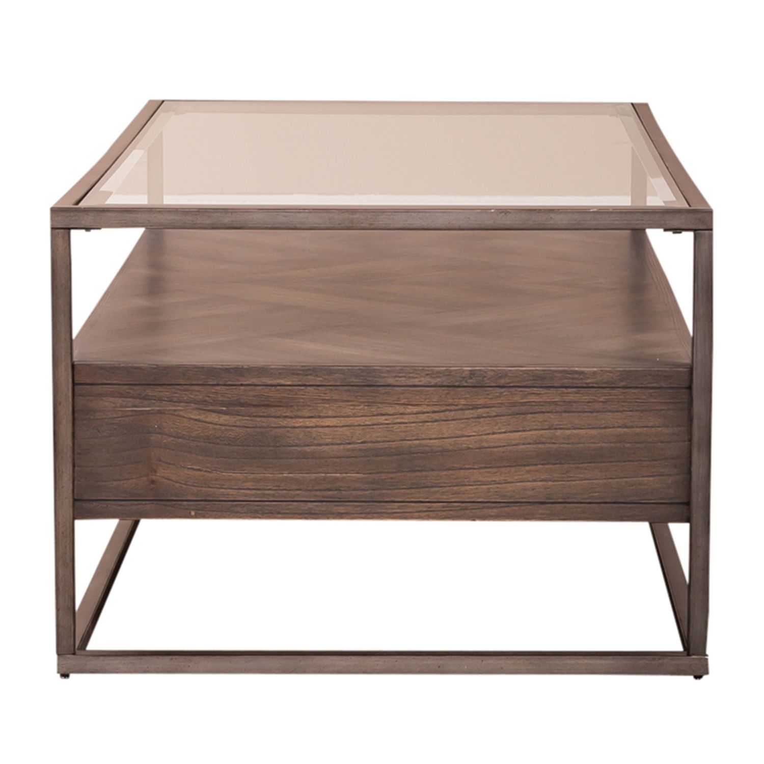 Jamestown 3-Piece Glass & Wood Cocktail Table Set