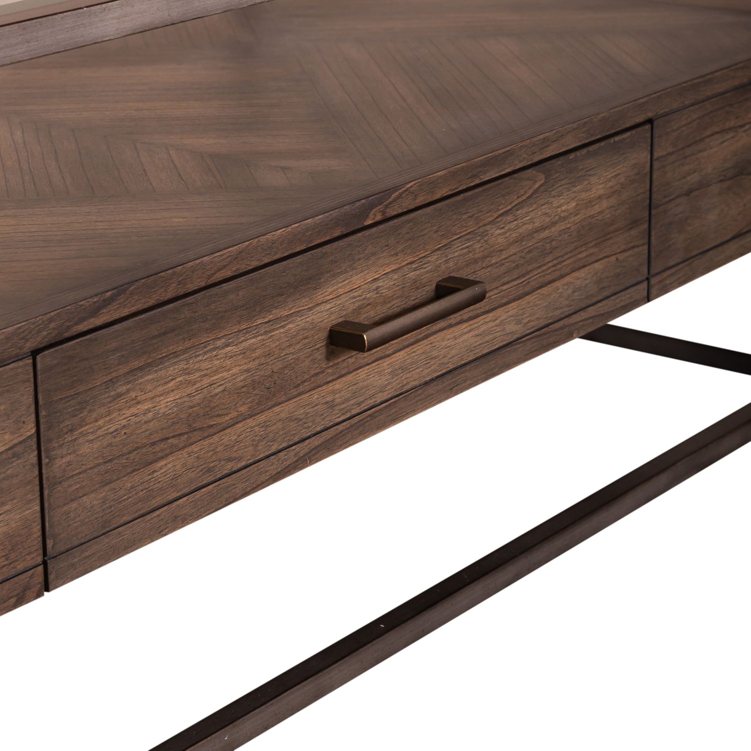 Jamestown 3-Piece Glass & Wood Cocktail Table Set
